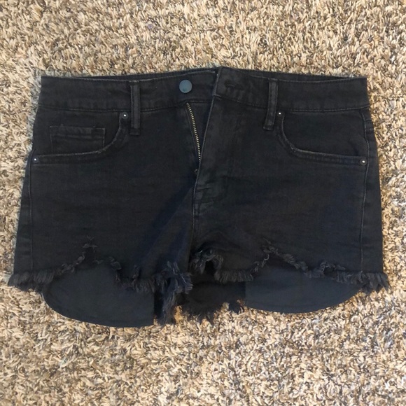 Black Jean Shorts - Picture 1 of 3